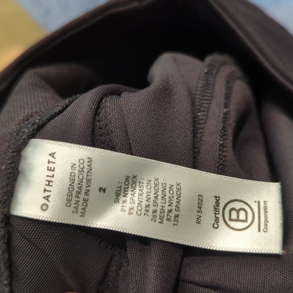 Athleta headlands hybrid cargo women's size 2 black pants zip pockets - Picture 10 of 11